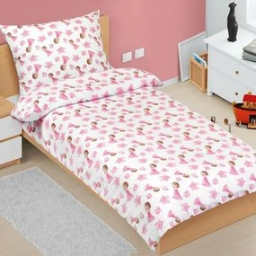 Bellatex Gyermek pamut ágynemény Junior Princessrózsaszín, 140 x 200 cm, 70 x 90 cm