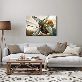 Kép - Egy régi repülőgép légcsavarja (90x60 cm)