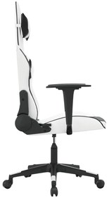 vidaXL fehér és fekete műbőr masszázsjátékszék