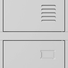 IGOREK iskolai BHP öltözőszekrény, 6 ajtós, 900 x 1500 x 450 mm, szürke