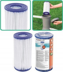 1x Szűrő Bestway Medence Szivattyúhoz Szűrőbetét 58012 III. Típus