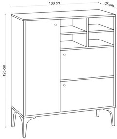 Konzolasztal Ewa - Sapphire Oak