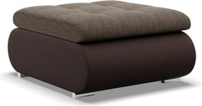 Tokio puff, fonott + műbőr, barna