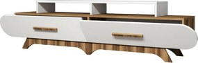 Flora White and Walnut TV-asztal