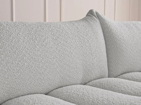 Világosszürke buklé sarokkanapé (jobb oldali-heverő résszel) Azra – Bobochic Paris