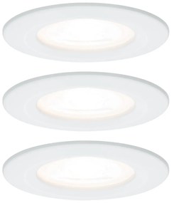 Paulmann 93478 Nova fürdőszobai beépíthető lámpa, 78 mmx78 mm, kerek, 3db-os szett, fix, 3-step-dimming, fehér, 2700K melegfehér, 3x GU10 foglalat, 460 lm, IP44