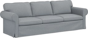 vidaXL Kanapé Világosszürke 215 x 82 x 80 cm szövet
