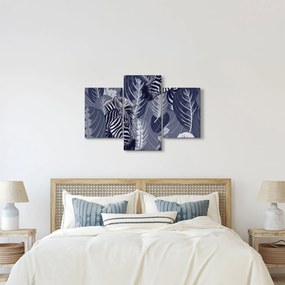 Kép - Kék zebrák (90x60 cm)