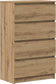 vidaXL kézműves tölgy színű szerelt fa tálalószekrény 60x35x98,5 cm