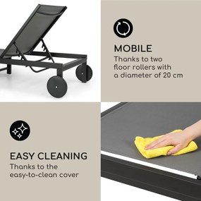 Lucca Lounger, kerti nyugágy, alumínium, 4 szintes