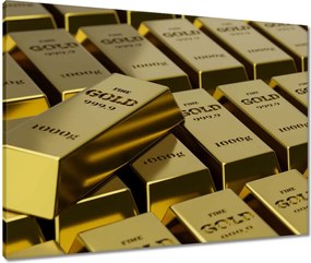 Vászonkép 80x60 Arany rúd arany 1000g