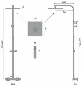 Termosztátos zuhanyszett Rea  FENIX Milan