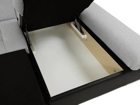 Sarok ülőgarnitúra alvási funkcióval Raphael (B)  (öko-bőr soft 011 + lux 06 + lux 5). 1060102