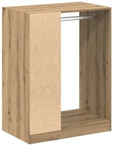 Ruhásszekrény polcokkal kézműves tölgy 77 x 48 x 102 cm Faanyag