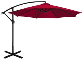 Függő napernyő 2,7 m, piros