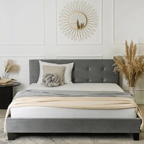 Franciaágy 160 cm Baviera (szürke) (ágyráccsal). Akció -11%. 1119160