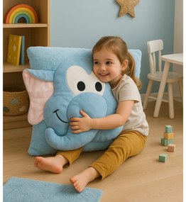 Gyerek párna CUDDLI FRIENDS 70x70 cm plüss - több színben Termék színe: Sötétkék