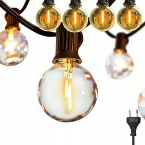 Kerti girland Kültéri Fényfüzér 10m 13Izzók Led Lámpák