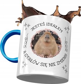 Kapibara Kék Bögre Születésnapra Ajándék Nyomtatott Fotóval