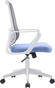 Irodai szék, neomint-világoskék/szürke/fehér, SALOMO TYP 1