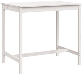 fehér tömör fenyőfa kerti asztal 121x82,5x110 cm