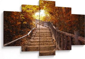 Kép - Lépcsők a természetben ősszel (150x105 cm)