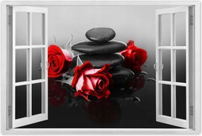 Poszter 60x40 Vörös rózsa Wellness