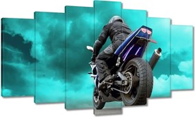 Vászonkép 140x80 Kék versenyautó
