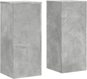 vidaXL 2 db betonszürke szerelt fa növénytartó állvány 30 x 30 x 70 cm