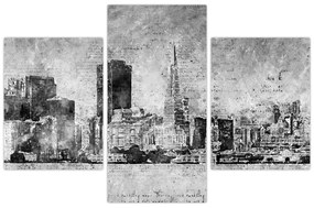 Kép - Kávé művészeti város (90x60 cm)