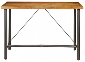 újrahasznosított tömör tíkfa bárasztal 150 x 70 x 106 cm