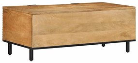 barna tömör mangófa dohányzóasztal 100 x 54 x 40 cm