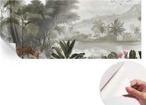 Mosható öntapadós fotótapéta étkezőbe Trópusi oázis 250x104 cm