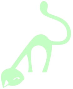 Cute Cat sötétben világító matrica - Ambiance