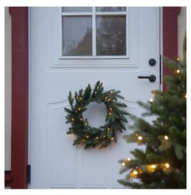 Eglo 410948-LED Kültéri karácsonyi koszorú érzékelővel BYSKE 30xLED/0,064W/3xAA IP44