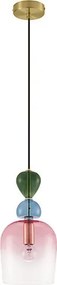 NOVA LUCE 9009234 MURANO Egyágú Függesztett Lámpa Üveg E14 IP20