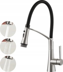 Crea Konyhai Csaptelep 3 Funkcióval, Forgatható, Rozsdamentes Acél