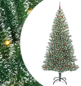 Mű karácsonyi fa hóval borítva LED fényekkel 300 LED-del 240 cm