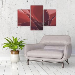 Kép - Piros absztrakt virág N⁰2 (90x60 cm)