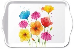 Colourful Summer Flowers műanyag kistálca 13x21cm