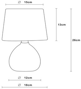 Lucide 47506/81/36 - Asztali lámpa RAMZI 1xE14/40W/230V