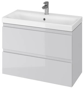 Cersanit - SET szekrény + mosdó, szürke fényű, Moduo Slim 80, S801-224-DSM