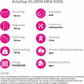 Lógó hintaszék, világosszürke, KLORIN NEW KIDS