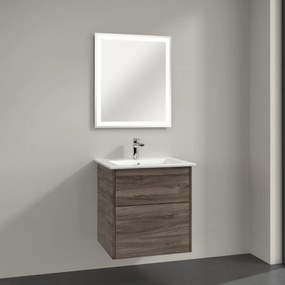 Villeroy &amp; Boch Finero mosdó szekrénnyel és tükörrel 60 cm szürke S00300RKR1
