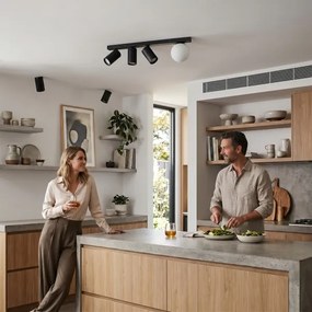 Brilagi - SELE BALL spotlámpa 3xGU10/30W/230V + 1xG9/10W fekete