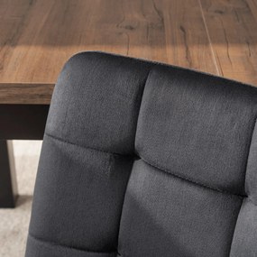 Krzesło PERU Czarne Welurowe