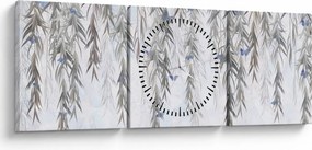 Kép - Fűzfa gallyak pillangókkal (órával) (90x30 cm)