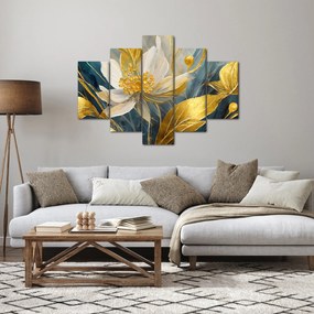 Kép - Festmény arany virágok (150x105 cm)