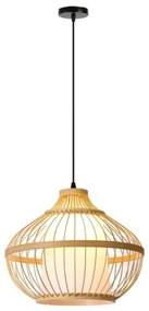 Immax 08256L - Csillár zsinóron PINCHOS 1xE27/40W/230V átm. 40 cm bambusz