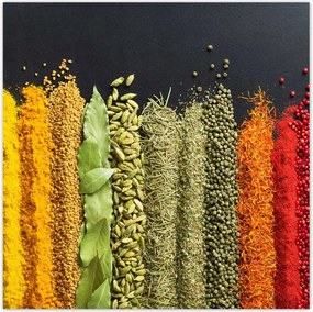 Poszterek 70x70 Színes fűszer szett